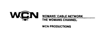 WCN WOMAN'S CABLE NETWORK THE WOMANS CHANNEL WCN PRODUCTIONS logo