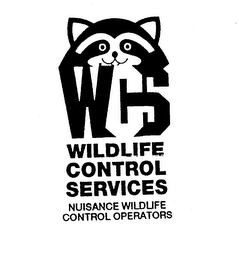 WCS WILDLIFE CONTROL SERVICES NUISANCE WILDLIFE CONTROL OPERATORS logo