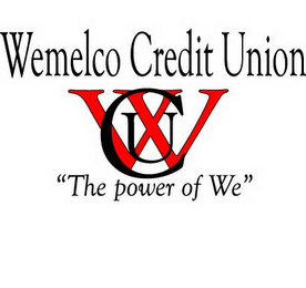 WCU WEMELCO CREDIT UNION "THE POWER OF WE" WCU logo