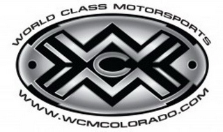 WCW WORLD CLASS MOTORSPORTS WWW.WCMCOLORADO.COM logo