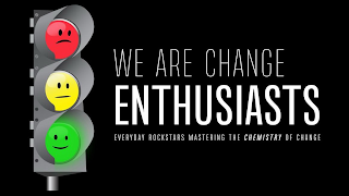 WE ARE CHANGE ENTHUSIASTS, EVERYDAY ROCKSTARS MASTERING THE CHEMISTRY OF CHANGE logo