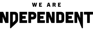 WE ARE NDEPENDENT logo