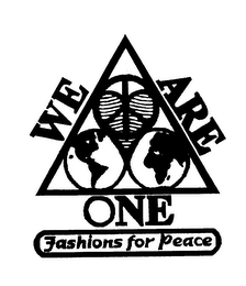 WE ARE ONE FASHIONS FOR PEACE logo