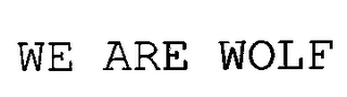 WE ARE WOLF logo
