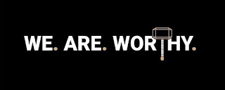 WE. ARE. WOR HY. logo