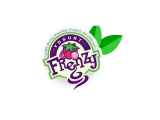 WE BRING HEALTHY TREATS TO LIFE YOGURT FRENZY logo