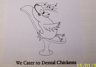 WE CATER TO DENTAL CHICKENS logo