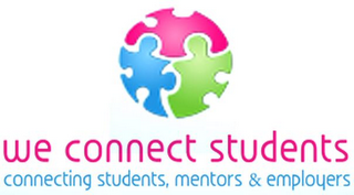 WE CONNECT STUDENTS CONNECTING STUDENTS, MENTORS & EMPLOYERS logo