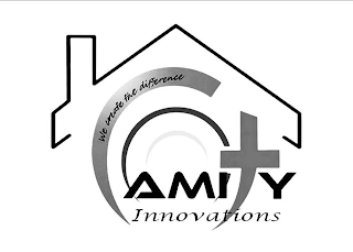 WE CREATE THE DIFFERENCE AMITY INNOVATIONS logo