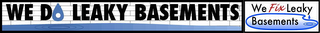 WE DO LEAKY BASEMENTS WE FIX LEAKY BASEMENTS logo