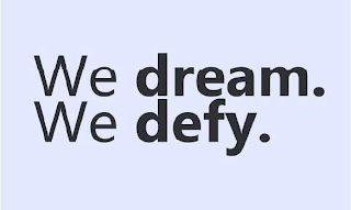 WE DREAM. WE DEFY. logo