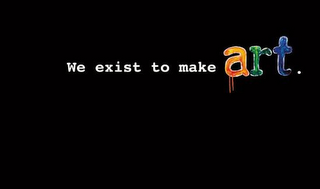 WE EXIST TO MAKE ART. logo