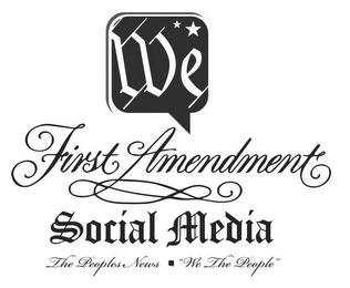 WE FIRST AMENDMENT SOCIAL MEDIA THE PEOPLES NEWS "WE THE PEOPLE" logo