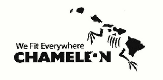 WE FIT EVERYWHERE CHAMELEON logo