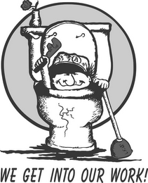 WE GET INTO OUR WORK! A logo