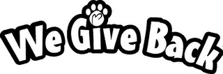 WE GIVE BACK logo