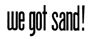 WE GOT SAND! logo