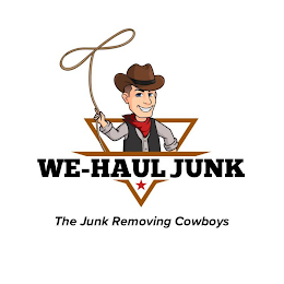 WE-HAUL JUNK THE JUNK REMOVING COWBOYS logo