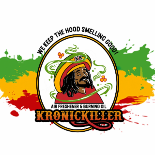 WE KEEP THE HOOD SMELLING GOOD! KRONICKILLER AIR FRESHENER & BURNING OIL KK logo