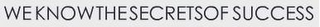 WE KNOW THE SECRETS OF SUCCESS logo