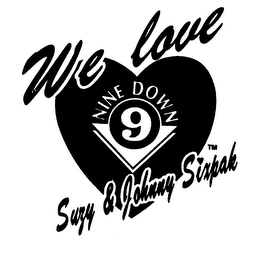 WE LOVE NINE DOWN 9 SUZY & JOHNNY SIXPAK logo