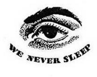 WE NEVER SLEEP logo