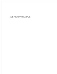 WE POWER THE WORLD logo