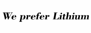 WE PREFER LITHIUM logo