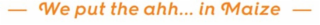 - WE PUT THE AHH... IN MAIZE - logo