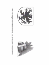 WE RE-ENGINEERED CASSAVA...TO PRODUCE MEDICINES logo