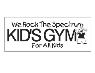 WE ROCK THE SPECTRUM KID'S GYM FOR ALL KIDS logo