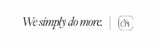WE SIMPLY DO MORE. ONE logo