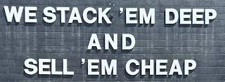 WE STACK 'EM DEEP AND SELL 'EM CHEAP logo