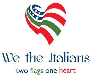 WE THE ITALIANS TWO FLAGS ONE HEART logo