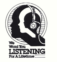WE WANT YOU LISTENING FOR A LIFETIME logo