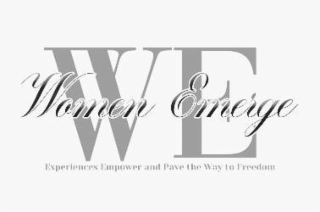 WE WOMEN EMERGE EXPERIENCES EMPOWER AND PAVE THE WAY TO FREEDOM logo