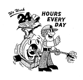 WE WORK 24 HOURS EVERY DAY logo