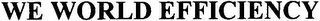 WE WORLD EFFICIENCY logo