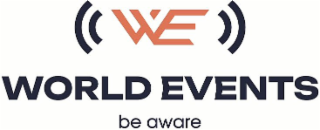 WE WORLD EVENTS BE AWARE logo