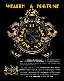 WEALTH & FORTUNE MAGIC LOTION MILOKAN 21 NANCHON logo