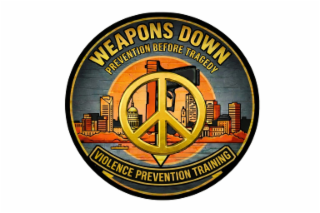 WEAPONS DOWN PREVENTION BEFORE TRAGEDY VIOLENCE PREVENTION TRAINING logo