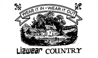 WEAR IT IN - WEAR IT OUT LIZWEAR COUNTRY logo