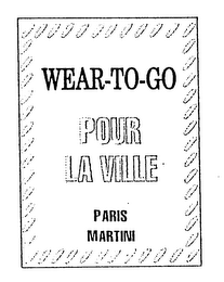 WEAR TO GO POUR LA VILLE PARIS MARTINI logo