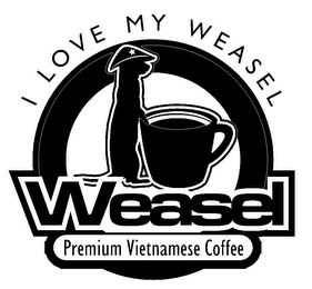 WEASEL PREMIUM VIETNAMESE COFFEE I LOVE MY WEASEL logo