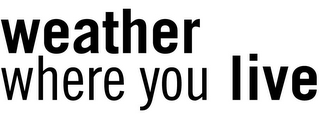 WEATHER WHERE YOU LIVE logo