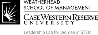 WEATHERHEAD SCHOOL OF MANAGEMENT CASE WESTERN RESERVE UNIVERSITY LEADERSHIP LAB FOR WOMEN IN STEM logo