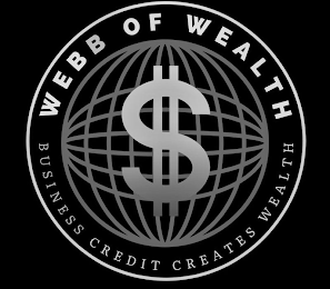 WEBB OF WEALTH BUSINESS CREDIT CREATES WEALTH $ logo