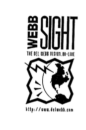 WEBB SIGHT THE DEL WEBB VISION.ON-LINE HTTP://WWW.DELWEBB.COM logo