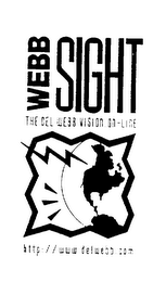 WEBB SIGHT THE DEL WEBB VISION.ON-LINE HTTP://WWW.DELWEBB.COM logo
