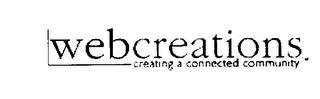 WEBCREATIONS CREATING A CONNECTED COMMUNITY logo